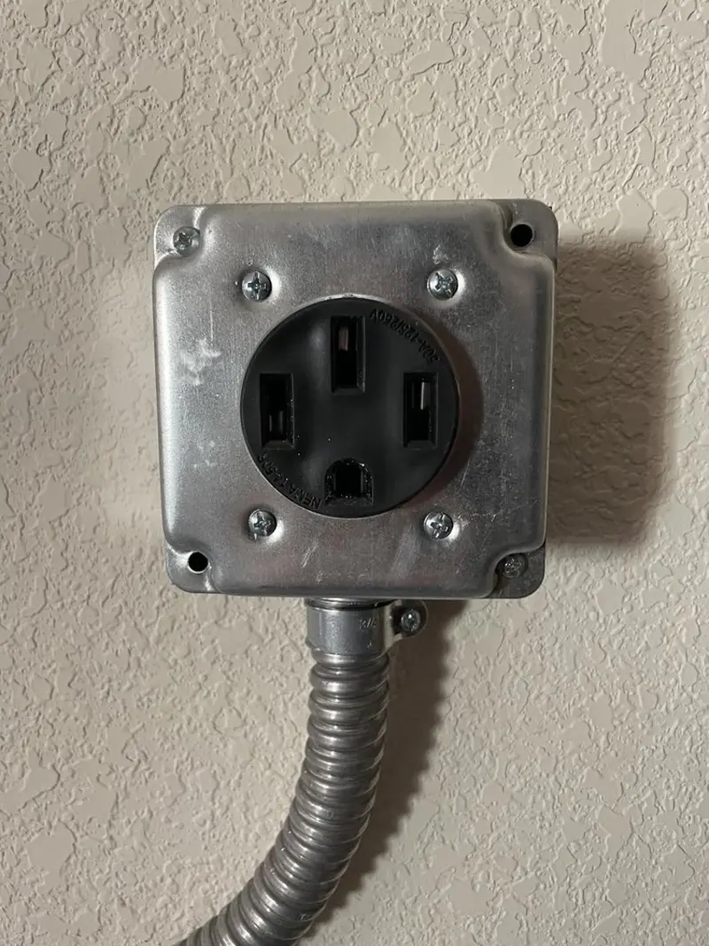 NEMA 14-50 outlet installed for Smart Home Electrical in Clay